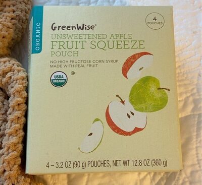 Unsweetened Apple Fruit Squeeze Pouch