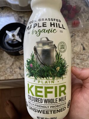 Unsweetened plain kefir cultured whole milk, unsweetened plain