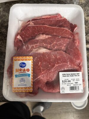 USDA Boneless Beef Chuck Arm Steaks Thin Cut