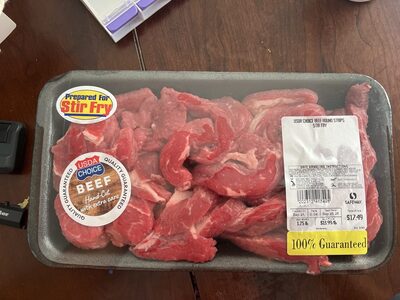 USDA Choice Beef Round Strips Stir Fry