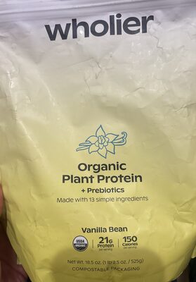 Vanilla bean plant protein powder