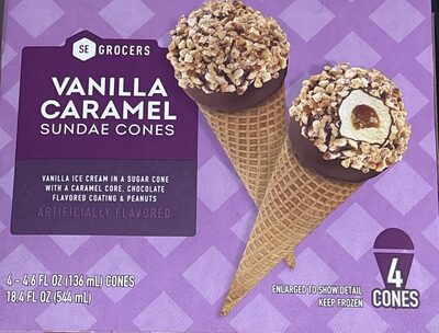 Vanilla Caramel Sundae Cones