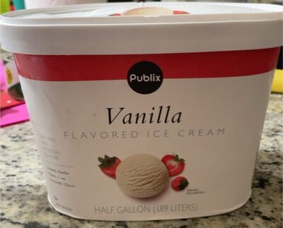 Vanilla flavored ice cream