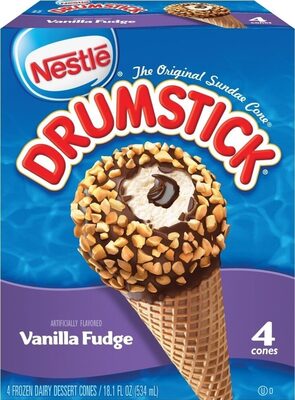 Vanilla fudge sundae cones