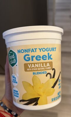 Vanilla greek blended nonfat yogurt
