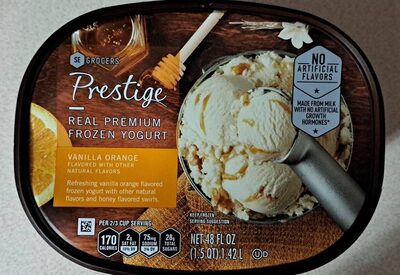 Vanilla orange real premium frozen yogurt