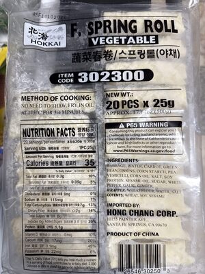 Vegetable Spring Roll