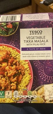 Vegetable Tikka Masala with Pilau Rice