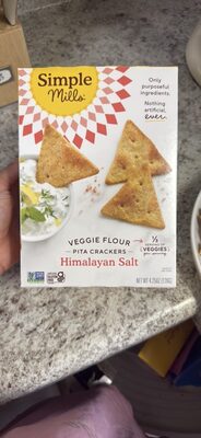 Veggie Flour Pita Crackers Himalayan Salt