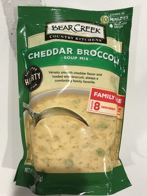Velvety smooth cheddar flavor and loaded with broccoli soup mix, cheddar broccoli