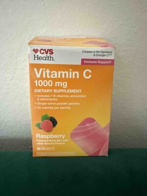 Vitamin C 1000 Mg Raspberry Flavored Drink Mix