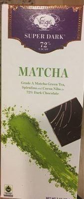 Vosges, super dark, super foods + dark chocolate, matcha green tea