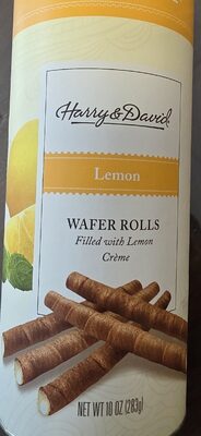 Wafer Rolls Filled With Lemon Creme