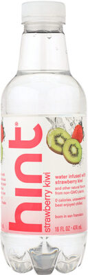 Water infused with strawberry + kiwi essence, strawberry kiwi