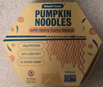 WhatIF Foods Pumpkin Noodles with Spicy Curry sauce