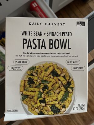 White Bean and Spinach Pesto Pasta Bowl