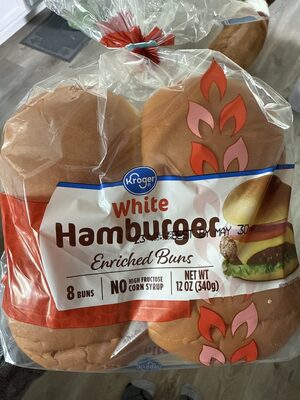 White hamburger buns
