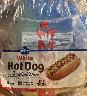White hot dog buns