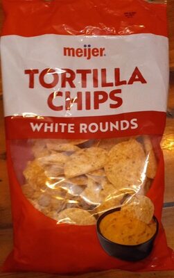 White round tortilla chips