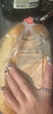 WHITE SUB ROLLS 4 PACK