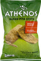 Whole wheat baked pita chips