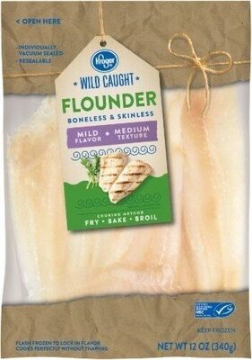 Wild caught boneless & skinless flounder fillets