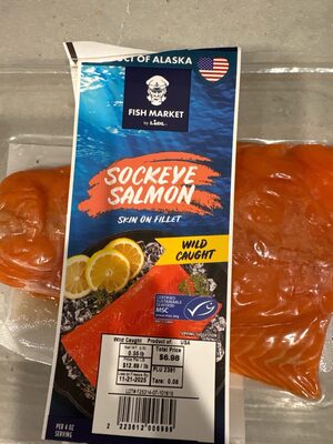 wild Caught Sockeye Salmon Skin On