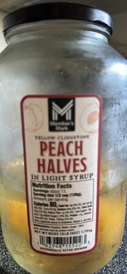 Yellow Clingstone Peach Halves in Light Syrup