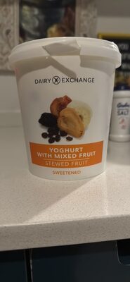 Yoghurt with Mixed Fruit Stewed Fruit Sweetened