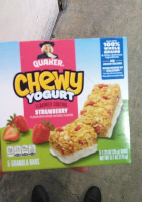 Yogurt flavored coating strawberry granola bars, strawberry