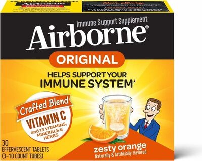 Zesty orange effervescent tablets