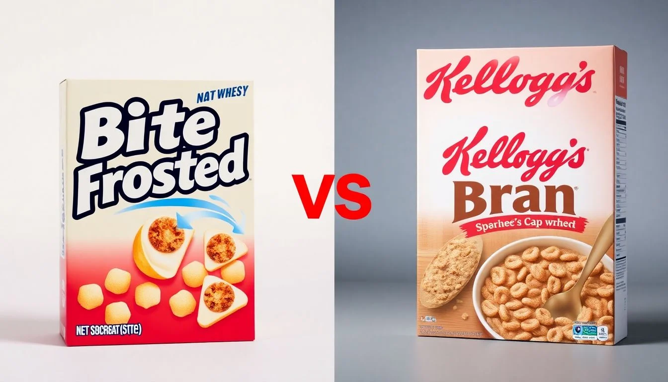 Bite Size Lightly Sweetened Whole Grain Frosted vs Kellogg's All-Bran Original Imp
