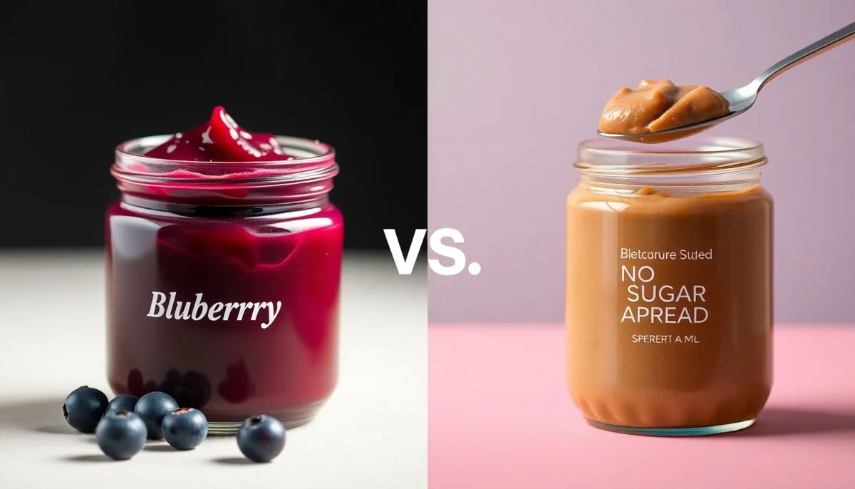 Blueberry Spread vs No Sugar Added Fruit Spread