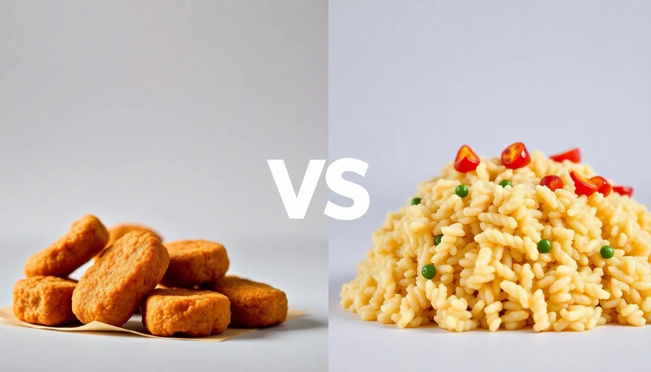 Chicken Breast Nuggets vs Chicken Fried Rice
