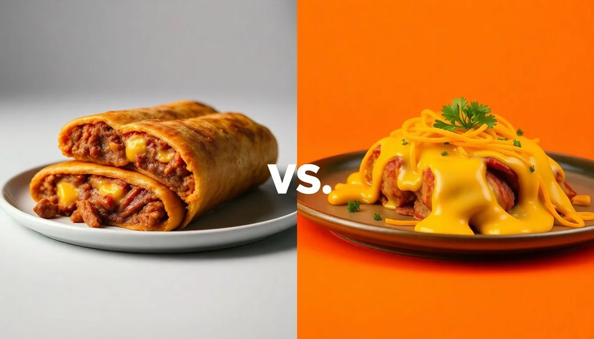 Chimichanga vs Mexican Cheese Comparison