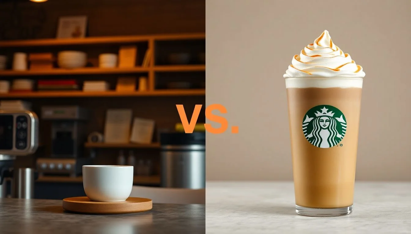 Coffee Shop vs Starbucks DoubleShot Energy Caramel