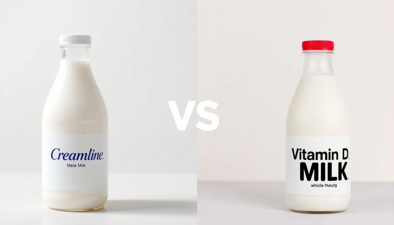 Creamline Milk vs Vitamin D Whole Milk