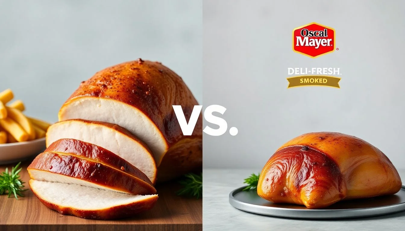 Deli fresh oven roasted turkey breast vs Oscar Mayer Deli Fresh Smoked Turkey Breast