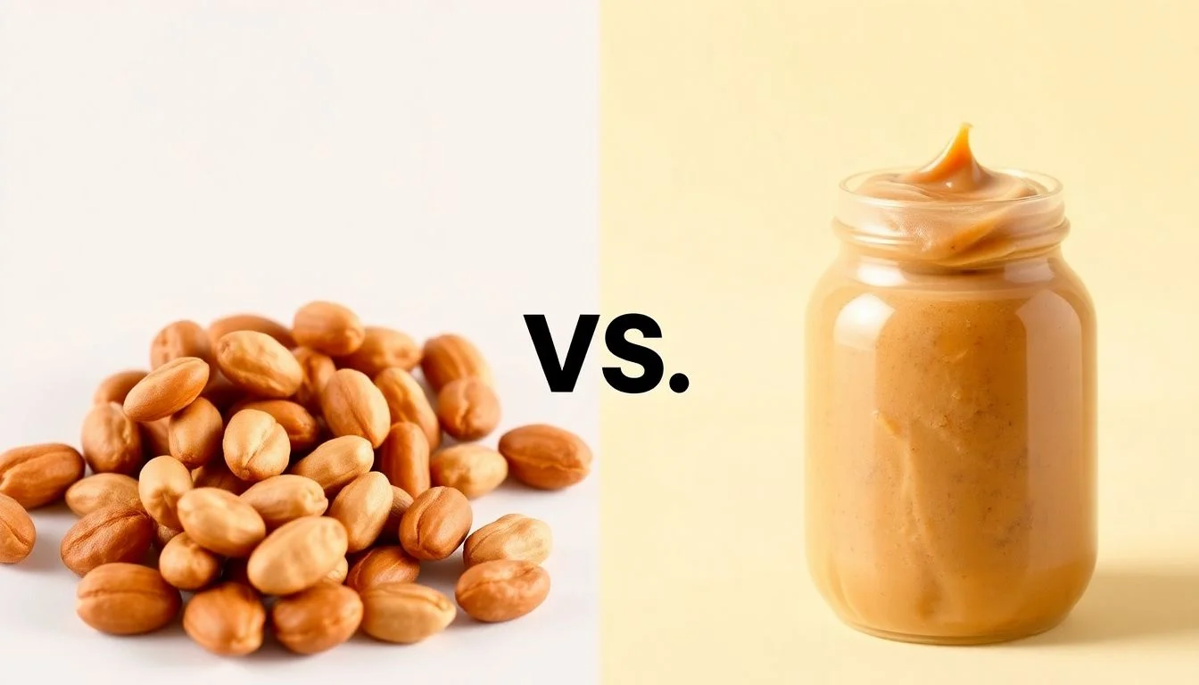Dry Roasted Lightly Salted Peanuts vs Natural Peanut Butter Spread