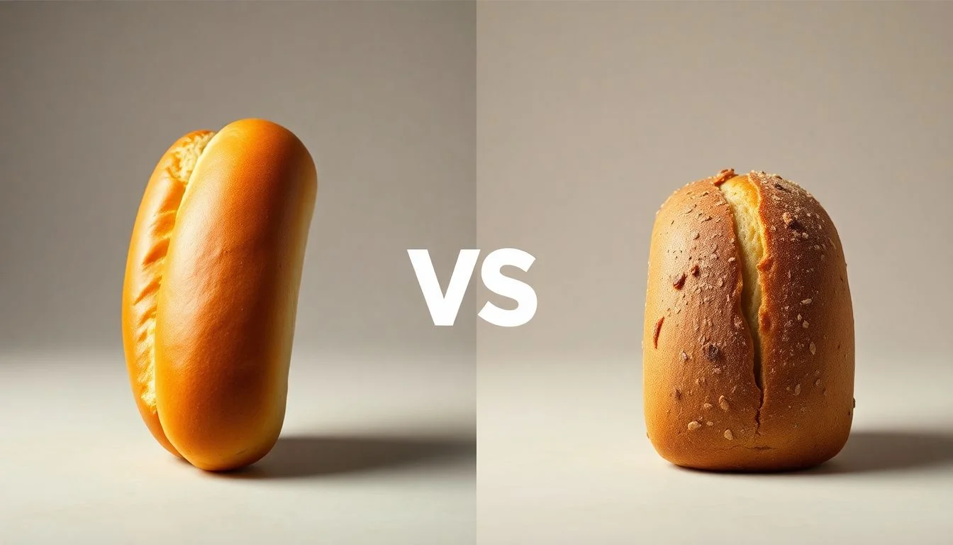 Enriched Hot Dog Buns vs Wheat Sliced Bread