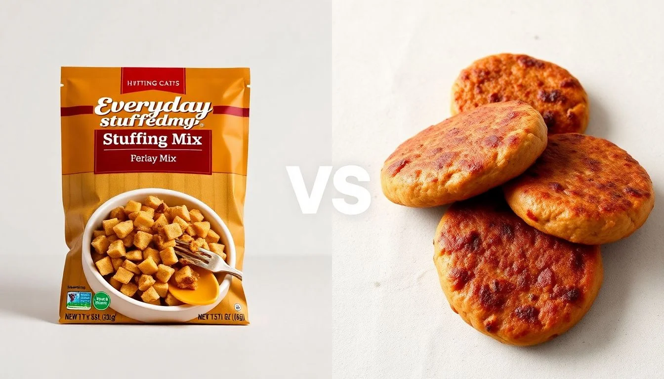 Everyday Stuffing Mix vs Turkey Breakfast Sausage Patties