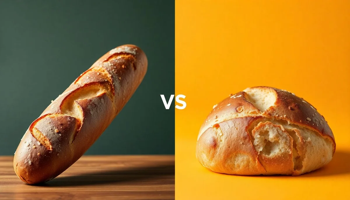 French Baguette vs Ciabatta Sandwich Rolls