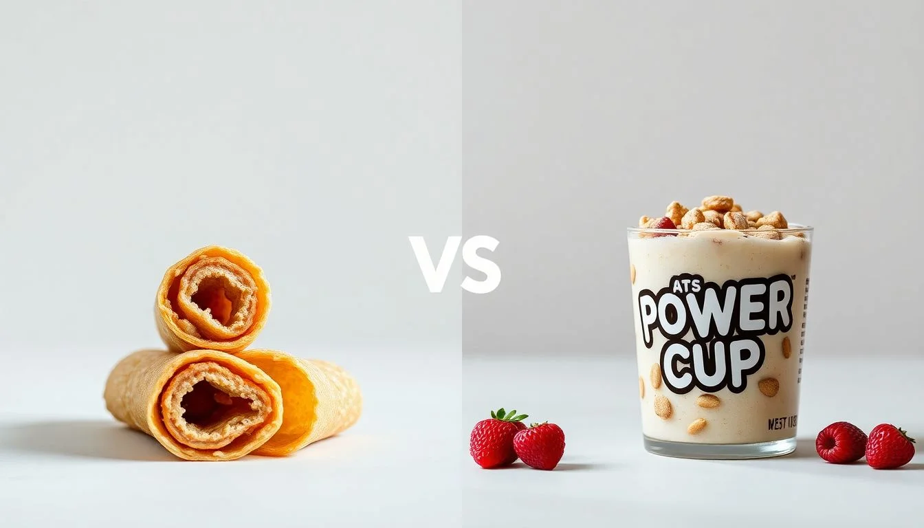 Fruit Rolls vs Oatmeal Power Cup Maple & Brown Sugar