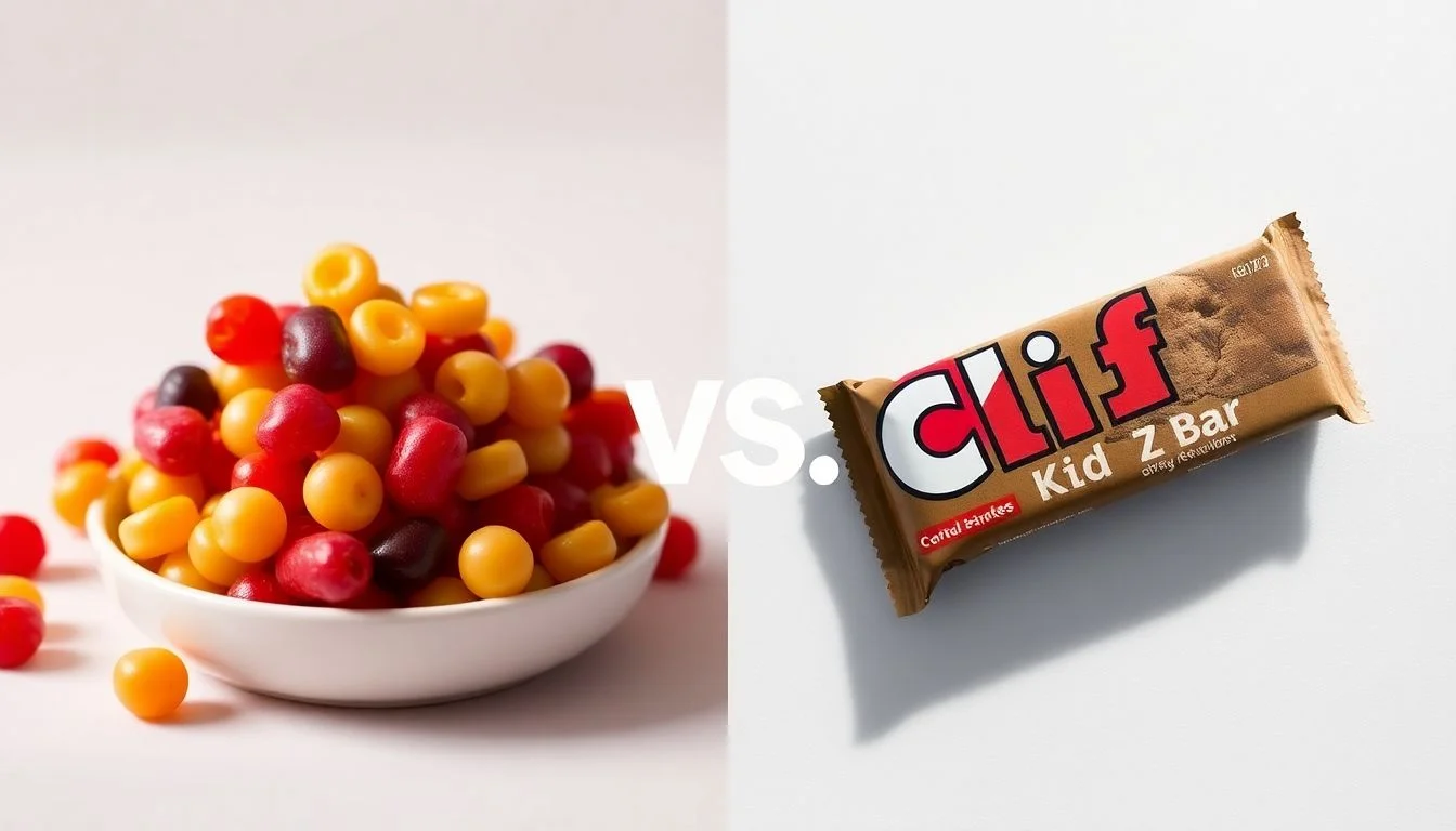 Fruitful O's Cereal vs Clif Kid ZBar Iced Oatmeal Cookie