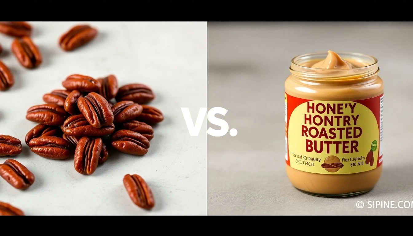 Glazed Pecans vs Honey Creamy Roasted Peanut Butter Spread