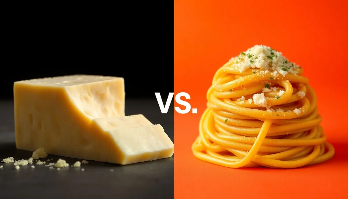 Grated Parmesan Cheese vs Penne & Four Cheese