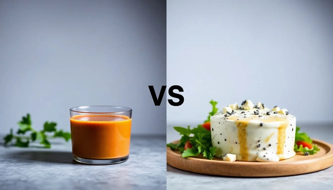 Italian Dressing with Garlic and Asiago Cheese vs High Omega Vegan Bleu Cheese Salad Dress