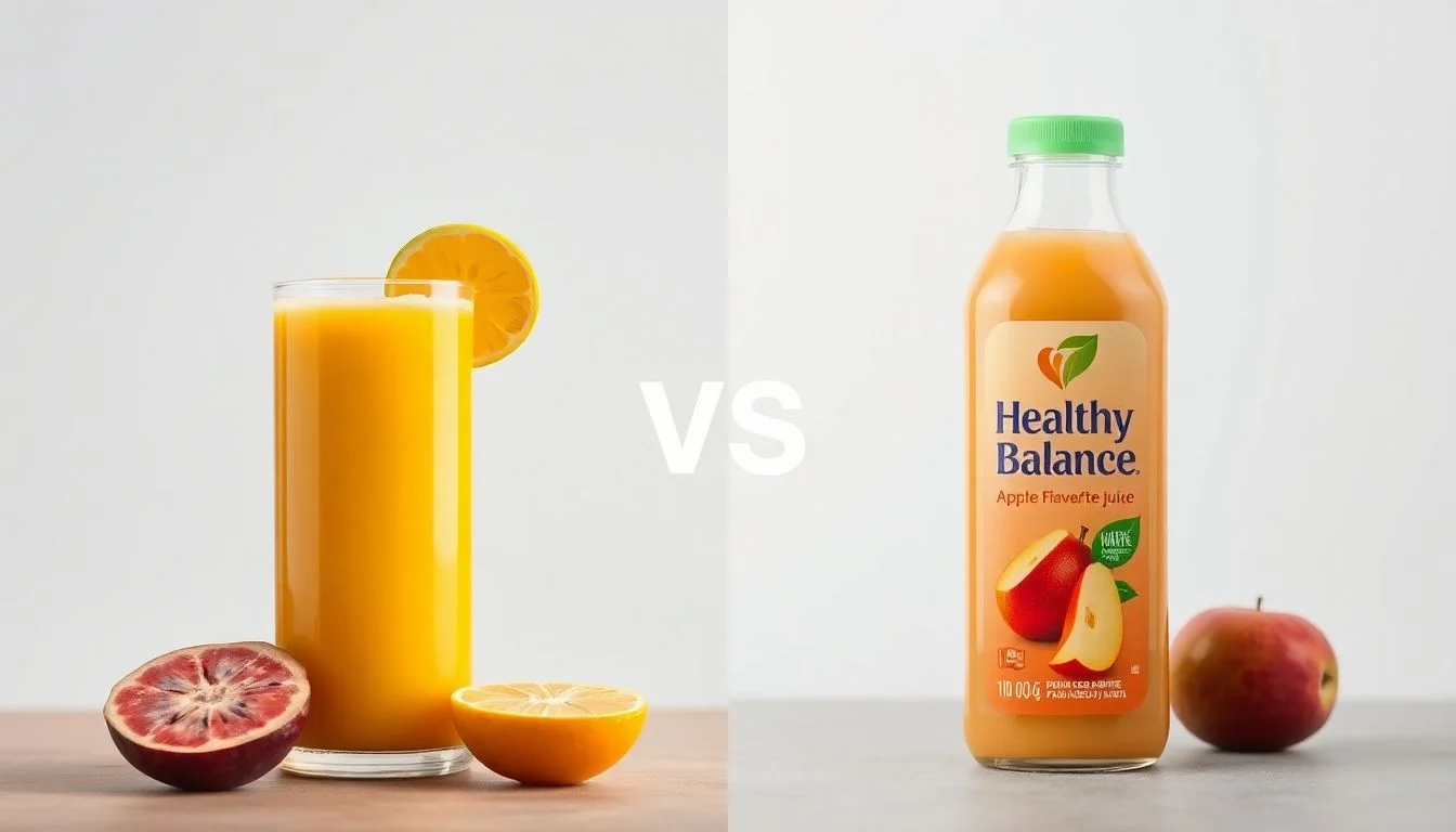 Mango And Guava Juice vs Healthy Balance Apple Flavored Reduced Sugar Juice Cocktail From 