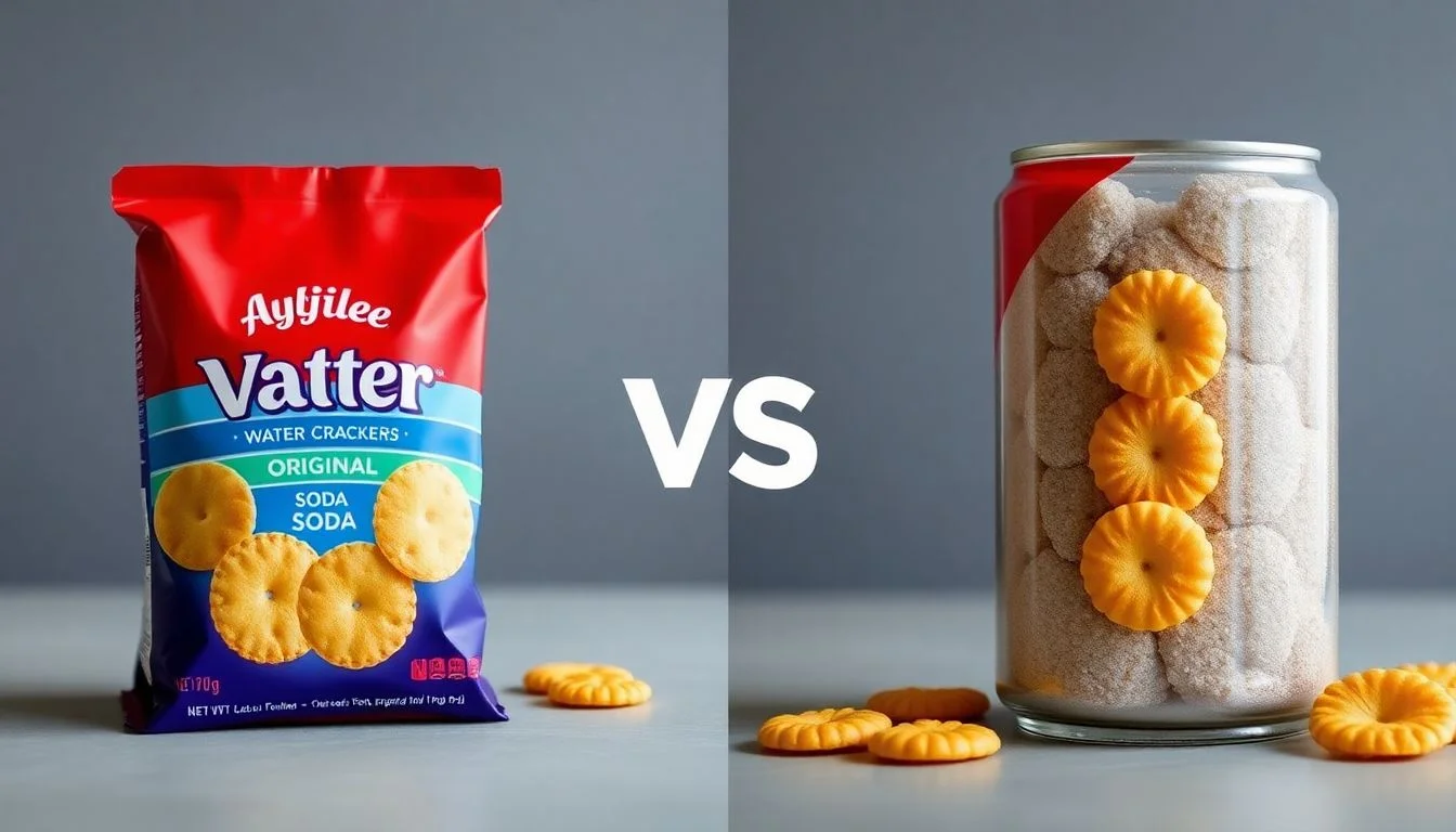 Original Water Crackers vs Soda crackers: Quick label comparison