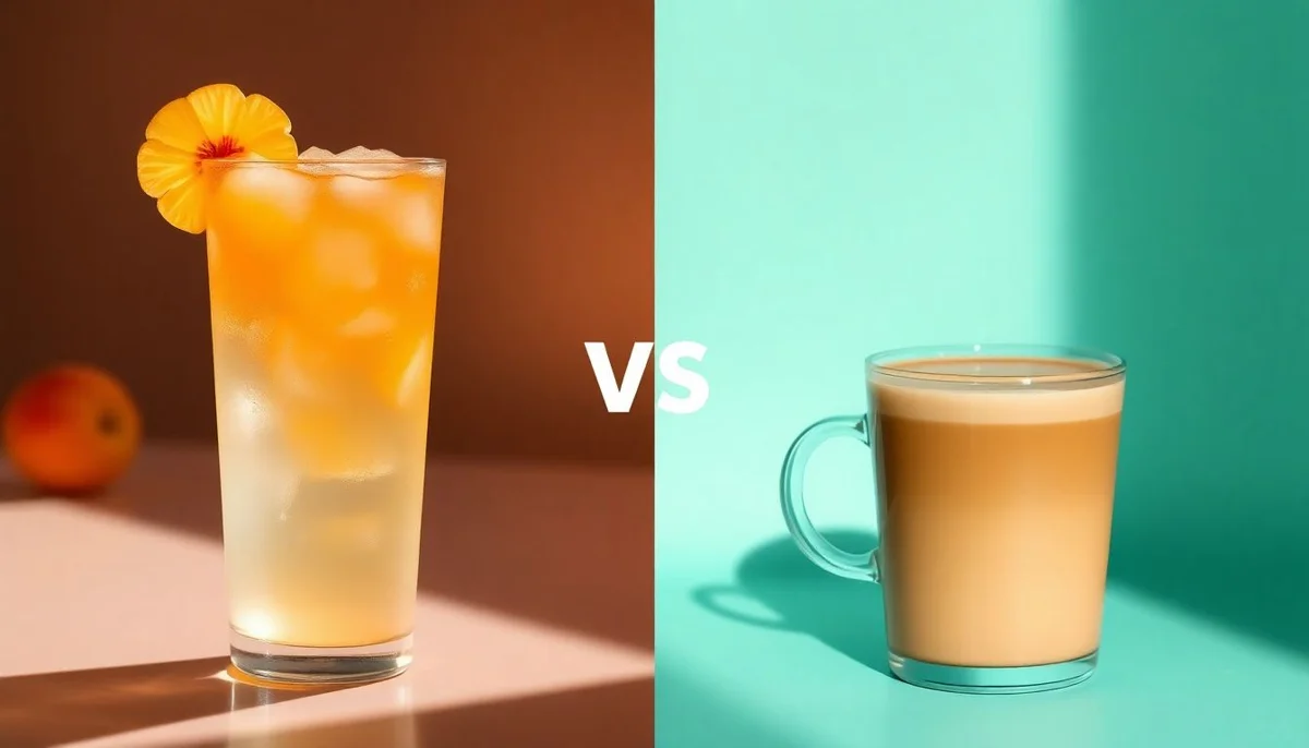 Peach Iced Tea vs Organic Fairtrade Coffee